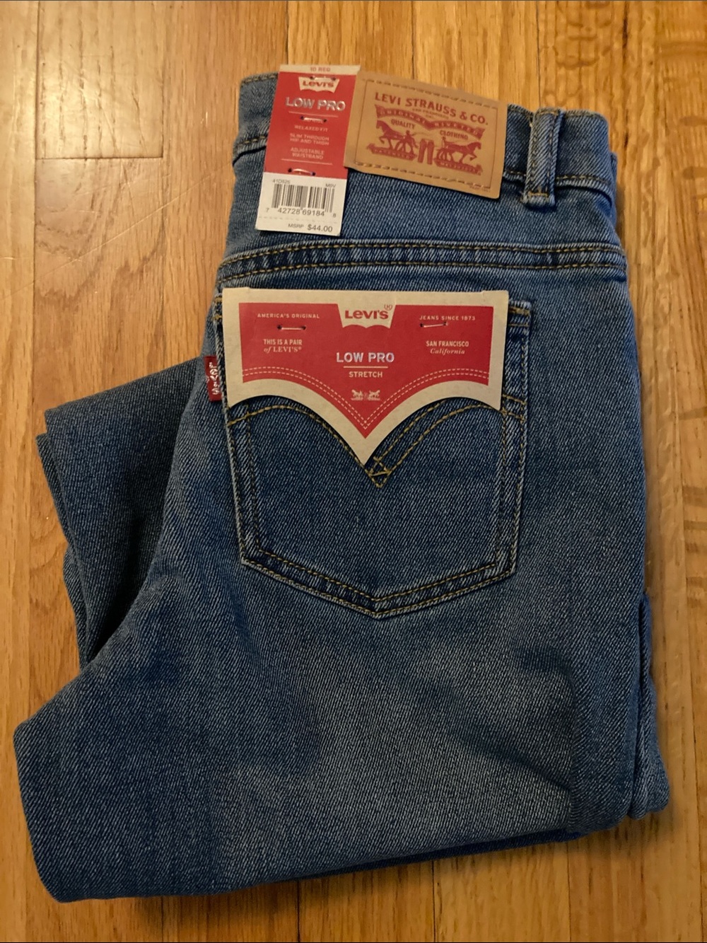 Levi's Low Pro Stretch Jeans - Medium Blue Denim